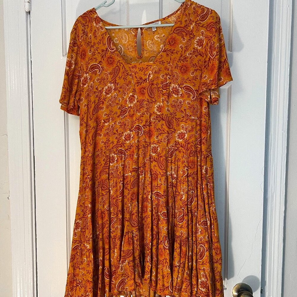 Orange Paisley Dress